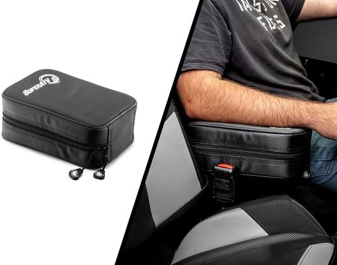 SuperATV Armrest Gun Storage for Polaris RZR 900/1000 / Turbo | Locking Compartment | 2 Keys Included | Water-Resistant Vinyl Exterior in Saudi Arabia