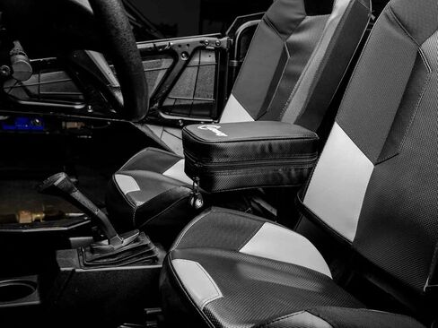 SuperATV Armrest Gun Storage for Polaris RZR 900/1000 / Turbo | Locking Compartment | 2 Keys Included | Water-Resistant Vinyl Exterior in Saudi Arabia
