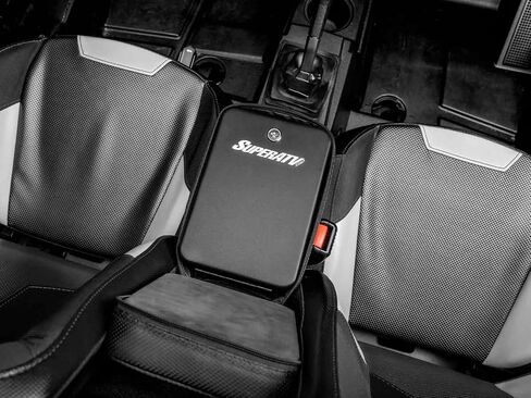 SuperATV Armrest Gun Storage for Polaris RZR 900/1000 / Turbo | Locking Compartment | 2 Keys Included | Water-Resistant Vinyl Exterior in Saudi Arabia