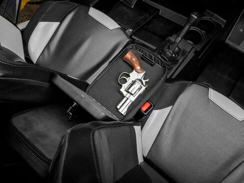 SuperATV Armrest Gun Storage for Polaris RZR 900/1000 / Turbo | Locking Compartment | 2 Keys Included | Water-Resistant Vinyl Exterior in Saudi Arabia