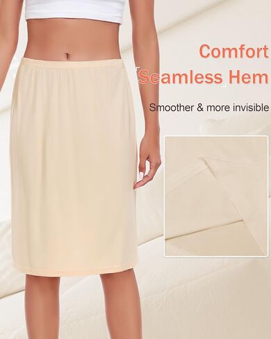 2 PCS نصف نساء للسيدات للفساتين ناعمة مشروطة أسفل النزلة القصيرة تنورة petticoat مضادة in Kuwait