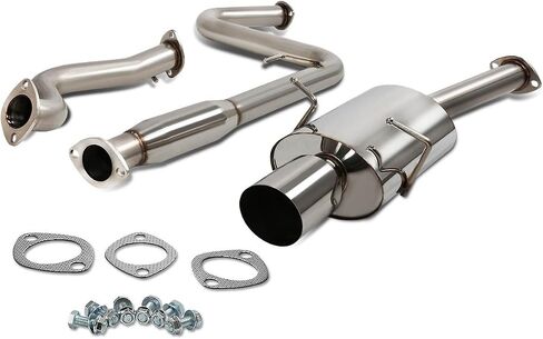 سلالة تلقائية 4 بوصات طرف كاتم الصوت طرف كاتبة العادم Catback متوافق مع 2005-2010 Chevy Cobalt Pontiac G5 2.2L DOHC ، الفولاذ المقاوم للصدأ in Saudi Arabia