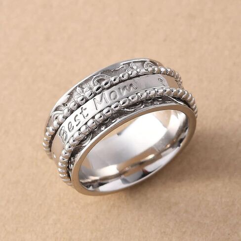 Shop LC 925 Sterling Silver Mom Mom Spinner Ring Jewelry for Women Hilmids for Women in Saudi Arabia