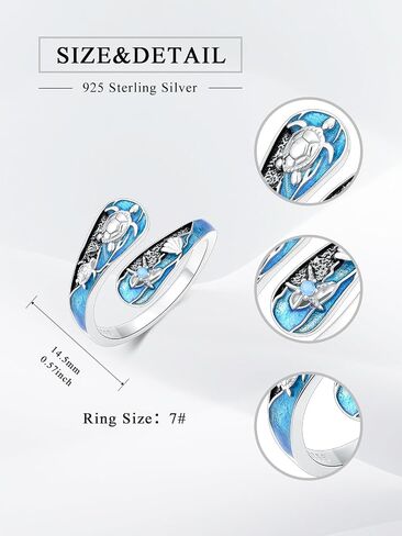 Vintage Adjustable Thumb Rings 925 Sterling Silver Sunflower/Red Cardinal/Butterfly/Turtle/Skull Ring Jewelrry for Women Men in Kuwait