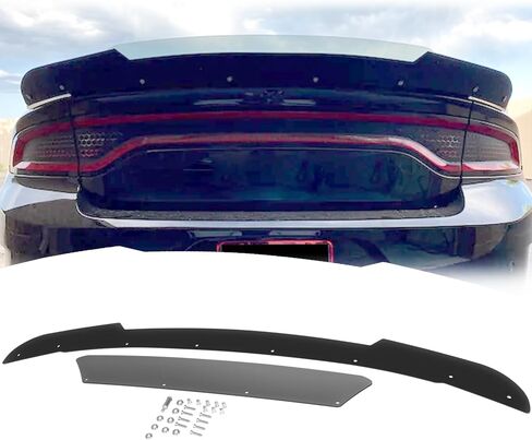 Venom V1 Style Rear Wickerbill Spoiler for Dodge Charger 2015-2024 SRT Scat Pack Hellcat Daytona - 2 Pieces Add-on Style Wicker Bill Spoilers with RivNut Tool, Gloss Black in Saudi Arabia