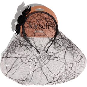 Kitsch Lace Headband & Mask – Black Cat Halloween Accessories – Elegant Lace Cat Ear & Mask Duo – Black Headband for Halloween Costume, Parties & Hair Accessories - 2pc Set in Kuwait