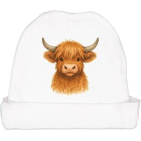 INKTANCE Highland Cow Matercolor Illoy Dity Baby Beanie Hat in Kuwait