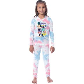 DC Comics Kids' Super Hero Girls Long Sleeve Shirt and Pants 2 Piece Tight Fit Youth Pajama Set in Saudi Arabia