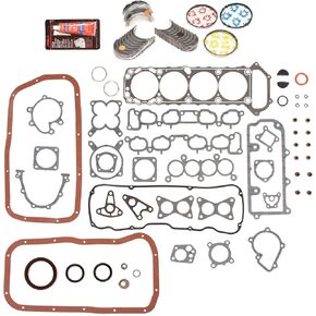مجموعة Rering Rering Engine ergreen FSBRR3005AEVE متوافقة مع 89-97 NISSAN 240SX D21 Pickup KA24E مجموعة طوقا كاملة ، محامل قضيب رئيسية الحجم القياسي ، حلقات المكبس القياسية الحجم in Kuwait