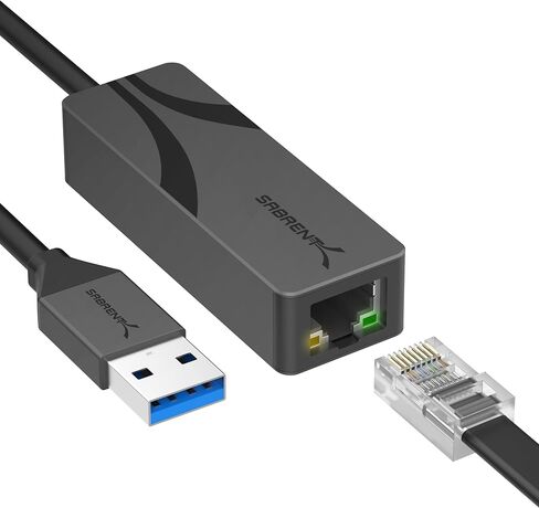 محول إيثرنت USB C إلى 2.5 جيجابت في الثانية من SABRENT، ومحول USB C إلى جيجابت إيثرنت، ومحول USB C محمول من الألومنيوم، لأجهزة MacBook Pro وMacBook Air وiPad Pro 2018 والإصدارات الأحدث (NT-25GA) in Kuwait