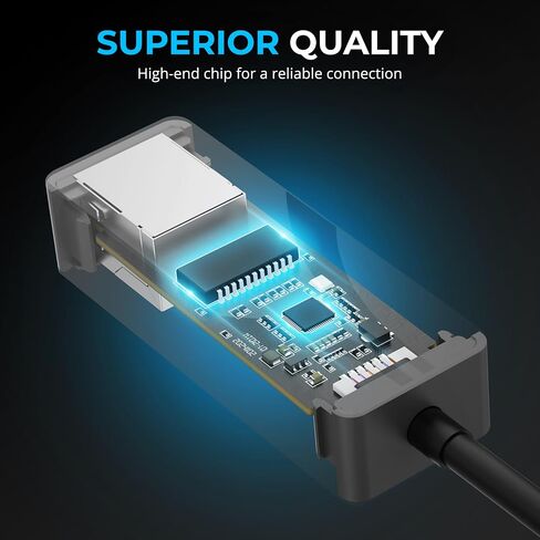 محول إيثرنت USB C إلى 2.5 جيجابت في الثانية من SABRENT، ومحول USB C إلى جيجابت إيثرنت، ومحول USB C محمول من الألومنيوم، لأجهزة MacBook Pro وMacBook Air وiPad Pro 2018 والإصدارات الأحدث (NT-25GA) in Kuwait