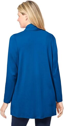 Woman Within Plus Size 2-Fer Cardigan & Attached Lace Tunic in Saudi Arabia