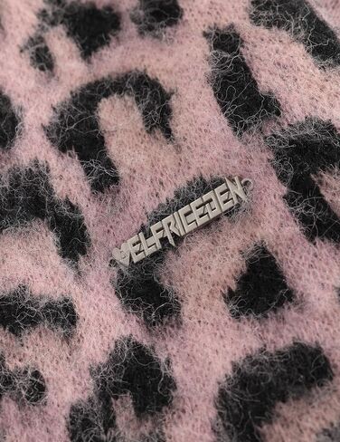 ألفريك عدن الفهد ، سترات كارديجان للنساء الفهد كبير الحجم y2k crewneck زر أسفل الأكمام الطويلة كارديجان in Saudi Arabia