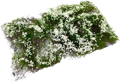 Flower Cluster Grass Tuft Artificial DIY Flower Vegetation Group Lowland Shrubs Tuft for Dioramas Terrain Layout Sand 6.69x3.94x0.71 inch- White in Saudi Arabia