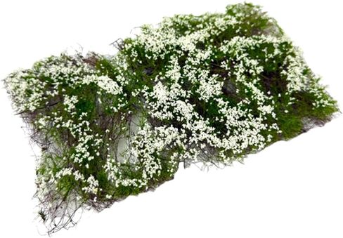 Flower Cluster Grass Tuft Artificial DIY Flower Vegetation Group Lowland Shrubs Tuft for Dioramas Terrain Layout Sand 6.69x3.94x0.71 inch- White in Saudi Arabia