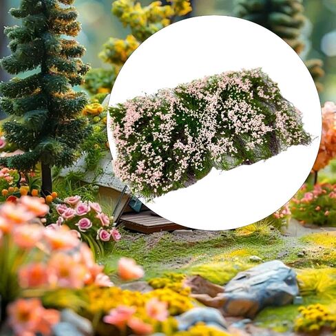 Flower Cluster Grass Tuft Artificial DIY Flower Vegetation Group Lowland Shrubs Tuft for Dioramas Terrain Layout Sand 6.69x3.94x0.71 inch- in Saudi Arabia