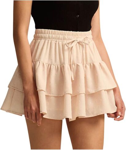 Coquette Coquette Mini Mini Varts Y2K Ruched Skirt Swiss Swiss Dots High Cherced Beach Varts in Saudi Arabia