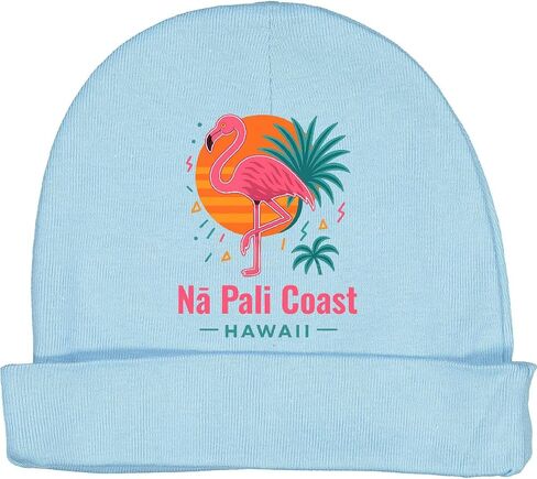 Inktastic Na Pali Coast Hawaii Flamingo Tropical Baby Beanie Hat in Saudi Arabia