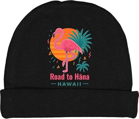 inktastic Road to Hana Hawaii Flamingo Tropical Vibes Baby Beanie Hat in Saudi Arabia