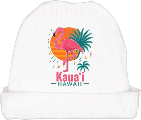 inktastic Kaua'i Hawaii Flamingo Tropical Baby Beanie Hat in Saudi Arabia