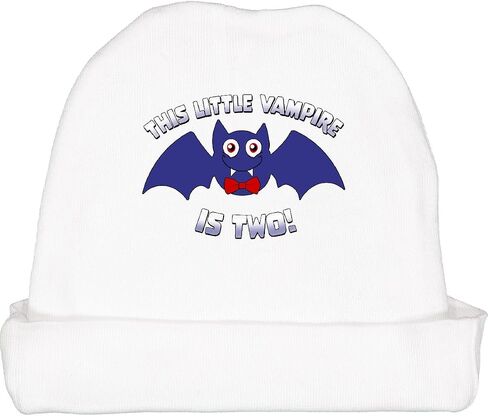 inktastic This Little Vampire is Two- Cute Halloween Bat Baby Beanie Hat in Saudi Arabia