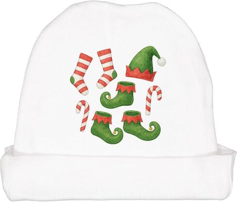 inktastic Elf Accessories Christmas Candy Canes Baby Beanie Hat in Saudi Arabia