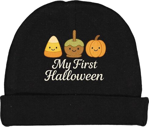 inktastic My First Halloween Cute Candy Corn Pumpkin Fall Baby Beanie Hat in Saudi Arabia