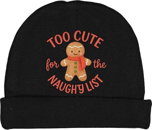 inktastic لطيف للغاية بالنسبة للقائمة المشاغب في Gingerbread Christmas Baby Beanie Hat in Saudi Arabia