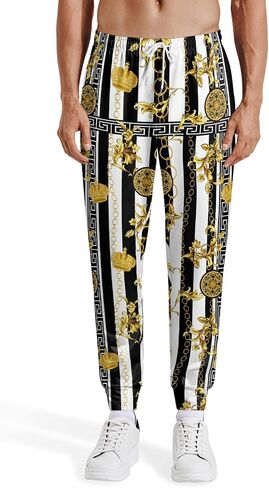 Mens Sweatpants 80s 90s Retro Joggers Sports Funny Workout Party Gym Pants with Pockets in Saudi Arabia