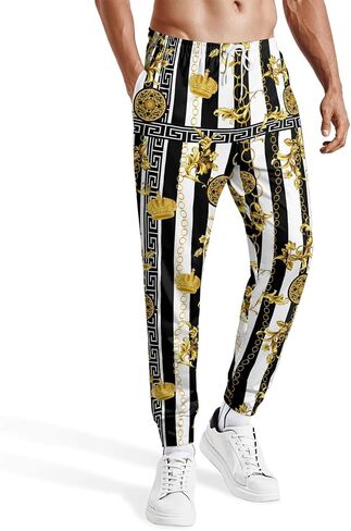 Mens Sweatpants 80s 90s Retro Joggers Sports Funny Workout Party Gym Pants with Pockets in Saudi Arabia
