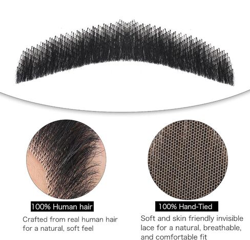 Fake Mustache and Fake Beard 100% Human Hair Realistic Goatee False Beards Costume Facial Hair for Men, Ideal for Cosplay & Halloween Party in Saudi Arabia