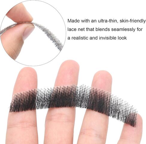 Fake Mustache and Fake Beard 100% Human Hair Realistic Goatee False Beards Costume Facial Hair for Men, Ideal for Cosplay & Halloween Party in Saudi Arabia