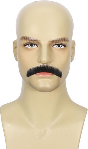 Fake Mustache and Fake Beard 100% Human Hair Realistic Goatee False Beards Costume Facial Hair for Men, Ideal for Cosplay & Halloween Party in Saudi Arabia