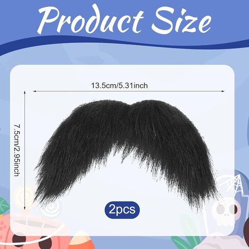 DIY Self Adhesive Fake Mustache Set Novelty Realistic Mustaches Costume Facial Hair for Halloween, Cosplay in Saudi Arabia