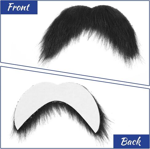DIY Self Adhesive Fake Mustache Set Novelty Realistic Mustaches Costume Facial Hair for Halloween, Cosplay in Saudi Arabia