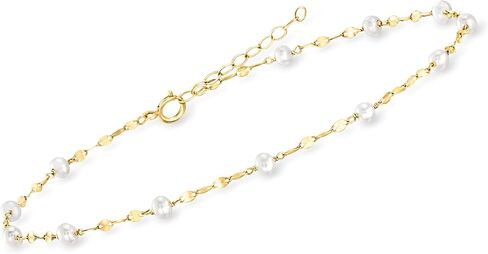 مجموعة نقية من قبل Ross-Simons 3-3.5mm محطة لؤلؤة لؤلؤة لماشينا سلسلة من الذهب الأصفر 14kt. 9 بوصات in Saudi Arabia
