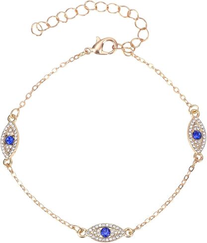 Gold Evil Eye Anklet for Women, Adjustable Boho Evil Eye Anklet Bracelet Waterproof Dainty Summer Beach Jewelry Present for Her in Saudi Arabia
