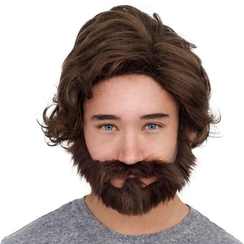 Costume Agent Adult Unisex Deluxe Party Late Wig and Beard Halloween Cosplay Accessory in Saudi Arabia