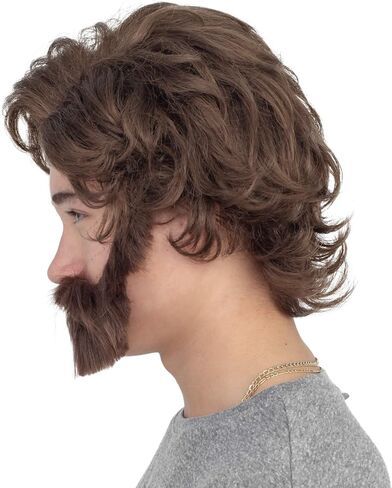 Costume Agent Adult Unisex Deluxe Party Late Wig and Beard Halloween Cosplay Accessory in Saudi Arabia