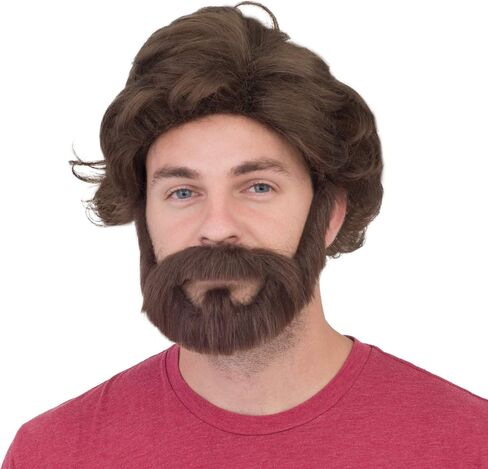 Costume Agent Adult Unisex Deluxe Party Late Wig and Beard Halloween Cosplay Accessory in Saudi Arabia