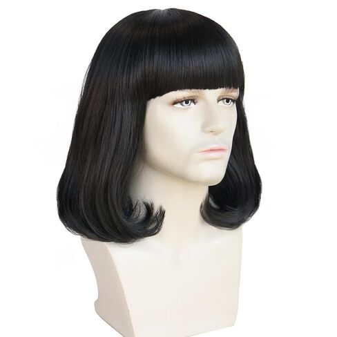 Brown Mushroom Wig Short Mens Brown Bowl Cut Wig 60s Bob Heat Resistant Synthetic Hair for Cosplay Party Anime in Kuwait