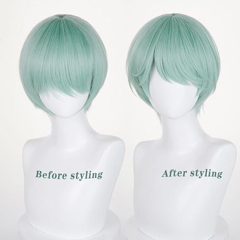 Short Pink Wig for Men Cosplay Anime Costume, Layered Fluffy Synthetic Hair Wig for Party Halloween Daily Use in Saudi Arabia