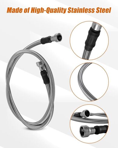 Fuel Tank Hoses Stainless Replace 15167372 15077513 Compatible with Chevrolet Silverado GMC Sierra 2500HD 3500HD 6.6L Diesel 2001-2010, Fuel Line Replacement in Saudi Arabia