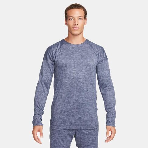 Nike Yoga Men's Dri-FIT Crew Top (Thunder Blue/Heather/, FB7775-437) Size Large in Saudi Arabia