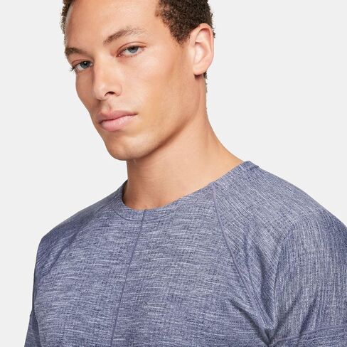 Nike Yoga Men's Dri-FIT Crew Top (Thunder Blue/Heather/, FB7775-437) Size Large in Saudi Arabia