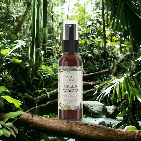 Green Woods Air Freshener Room Spray for Home Spray for Good Smell with Fresh Grass & Woody Cedarwood notes, Enhance Mood, Scented Air Freshener used on Curtains, Cushions, Fabric Wall - 50 ml in Saudi Arabia