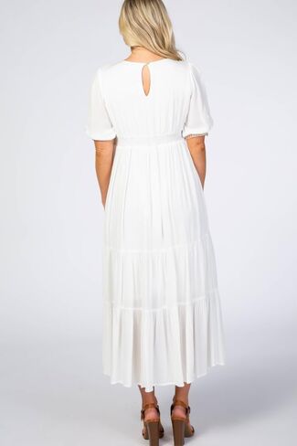 Pinkblush Floral Assoridered Gaternity Midi Dress in Saudi Arabia