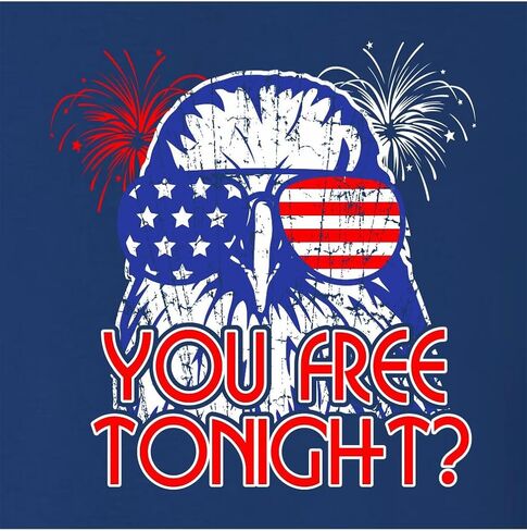Go All Out Bald Eagle You Free Tonight? July 4 USA Pride America Mens Youth Sweatshirt Crewneck in Saudi Arabia