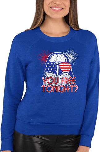 Go All Out Bald Eagle You Free Tonight? July 4 USA Pride America Mens Youth Sweatshirt Crewneck in Saudi Arabia