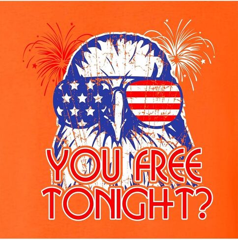 Go All Out Bald Eagle You Free Tonight? July 4 USA Pride America Mens Youth Sweatshirt Crewneck in Saudi Arabia